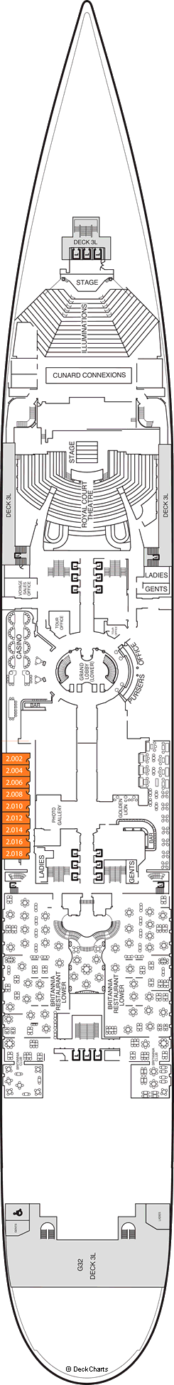 Cunard Queen Mary 2 Qm2 Deck Plans Reviews Pictures