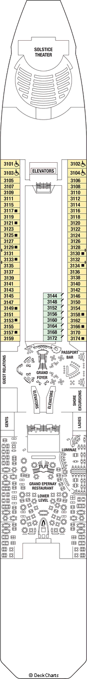 Celebrity Solstice - Deck Plans, Reviews & Pictures - Tripadvisor